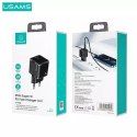 Usams USAMS Ładowarka sieciowa 1x USB-C T42 mini 25W (only head) Super SI 5V-3A PD3.0 Fast Charging czarny/black CC140TC01 (US-CC140)