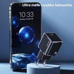 Usams USAMS Ładowarka sieciowa 1xUSB-C T45 mini 30W (only head) PD3.0 Fast Charging czarny/black CC148TC01 (US-CC148)