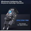 Usams USAMS Ładowarka sieciowa 1xUSB-C T45 mini 30W (only head) PD3.0 Fast Charging czarny/black CC148TC01 (US-CC148)