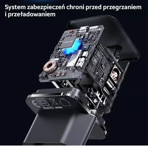 Usams USAMS Ładowarka sieciowa 1xUSB-C T45 mini 30W (only head) PD3.0 Fast Charging czarny/black CC148TC01 (US-CC148) Usams USAMS Ładowarka sieciowa 1xUSB-C T45 mini 30W (only head) PD3.0 Fast Charging czarny/black CC148TC01 (US-CC148)