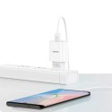 Usams USAMS Ładowarka sieciowa 1xUSB T21 USB-C biały/white 2,1A + Kabel Fast Charging T21OCTC01
