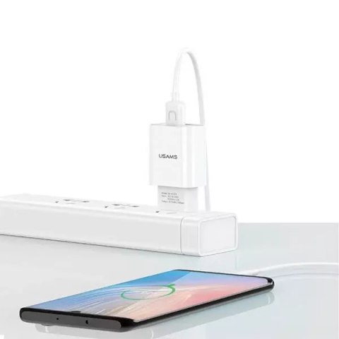 Usams USAMS Ładowarka sieciowa 1xUSB T21 USB-C biały/white 2,1A + Kabel Fast Charging T21OCTC01 Usams USAMS Ładowarka sieciowa 1xUSB T21 USB-C biały/white 2,1A + Kabel Fast Charging T21OCTC01