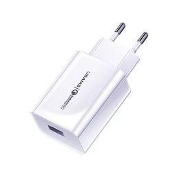 Usams USAMS Ładowarka sieciowa 1xUSB T22 18W 3A QC3.0 (only head) Fast Charging biały/white CC83TC01 (US-CC083)