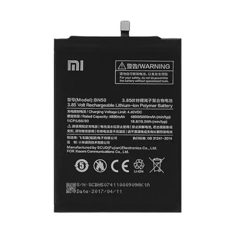 Xiaomi Xiaomi bateria BN50 do Mi Max 2 bulk 4890mAh Xiaomi Xiaomi bateria BN50 do Mi Max 2 bulk 4890mAh