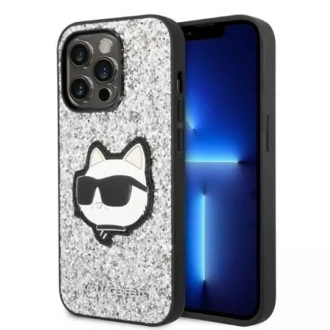 Karl Lagerfeld Etui Karl Lagerfeld KLHCP14XG2CPS do iPhone 14 Pro Max 6,7" hardcase Glitter Choupette Patch srebrny/silver Karl Lagerfeld Etui Karl Lagerfeld KLHCP14XG2CPS do iPhone 14 Pro Max 6,7" hardcase Glitter Choupette Patch srebrny/silver