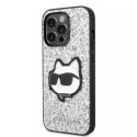 Karl Lagerfeld Etui Karl Lagerfeld KLHCP14XG2CPS do iPhone 14 Pro Max 6,7" hardcase Glitter Choupette Patch srebrny/silver