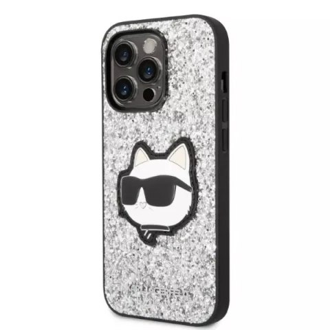 Karl Lagerfeld Etui Karl Lagerfeld KLHCP14XG2CPS do iPhone 14 Pro Max 6,7" hardcase Glitter Choupette Patch srebrny/silver Karl Lagerfeld Etui Karl Lagerfeld KLHCP14XG2CPS do iPhone 14 Pro Max 6,7" hardcase Glitter Choupette Patch srebrny/silver