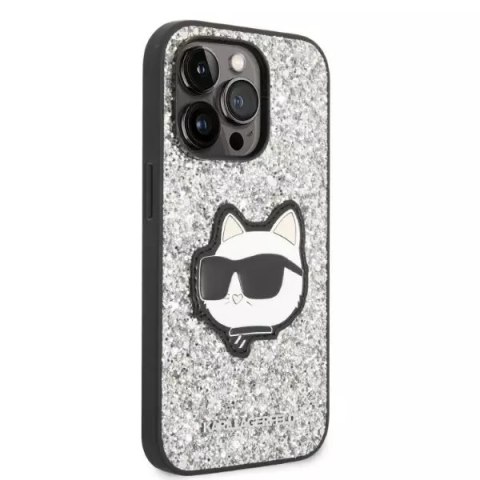 Karl Lagerfeld Etui Karl Lagerfeld KLHCP14XG2CPS do iPhone 14 Pro Max 6,7" hardcase Glitter Choupette Patch srebrny/silver Karl Lagerfeld Etui Karl Lagerfeld KLHCP14XG2CPS do iPhone 14 Pro Max 6,7" hardcase Glitter Choupette Patch srebrny/silver