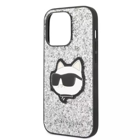 Karl Lagerfeld Etui Karl Lagerfeld KLHCP14XG2CPS do iPhone 14 Pro Max 6,7" hardcase Glitter Choupette Patch srebrny/silver Karl Lagerfeld Etui Karl Lagerfeld KLHCP14XG2CPS do iPhone 14 Pro Max 6,7" hardcase Glitter Choupette Patch srebrny/silver