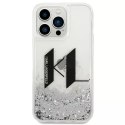 Karl Lagerfeld Etui Karl Lagerfeld KLHCP14XLBKLCS do iPhone 14 Pro Max 6,7" hardcase Liquid Glitter Big KL srebrny/silver