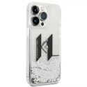 Karl Lagerfeld Etui Karl Lagerfeld KLHCP14XLBKLCS do iPhone 14 Pro Max 6,7" hardcase Liquid Glitter Big KL srebrny/silver
