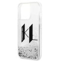 Karl Lagerfeld Etui Karl Lagerfeld KLHCP14XLBKLCS do iPhone 14 Pro Max 6,7" hardcase Liquid Glitter Big KL srebrny/silver