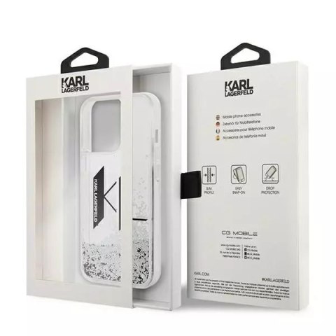 Karl Lagerfeld Etui Karl Lagerfeld KLHCP14XLBKLCS do iPhone 14 Pro Max 6,7" hardcase Liquid Glitter Big KL srebrny/silver Karl Lagerfeld Etui Karl Lagerfeld KLHCP14XLBKLCS do iPhone 14 Pro Max 6,7" hardcase Liquid Glitter Big KL srebrny/silver