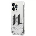 Karl Lagerfeld Etui Karl Lagerfeld KLHCP14XLBKLCS do iPhone 14 Pro Max 6,7" hardcase Liquid Glitter Big KL srebrny/silver