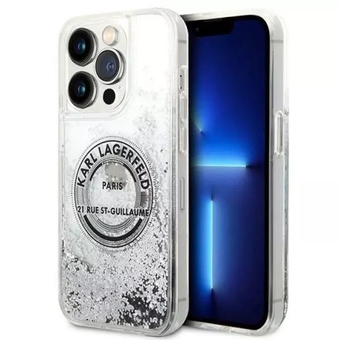 Karl Lagerfeld Etui Karl Lagerfeld KLHCP14XLCRSGRS do iPhone 14 Pro Max 6,7" hardcase Liquid Glitter RSG srebrny/silver Karl Lagerfeld Etui Karl Lagerfeld KLHCP14XLCRSGRS do iPhone 14 Pro Max 6,7" hardcase Liquid Glitter RSG srebrny/silver