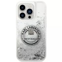 Karl Lagerfeld Etui Karl Lagerfeld KLHCP14XLCRSGRS do iPhone 14 Pro Max 6,7" hardcase Liquid Glitter RSG srebrny/silver