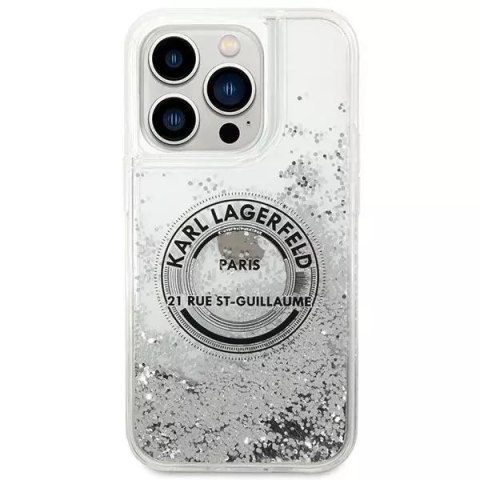 Karl Lagerfeld Etui Karl Lagerfeld KLHCP14XLCRSGRS do iPhone 14 Pro Max 6,7" hardcase Liquid Glitter RSG srebrny/silver Karl Lagerfeld Etui Karl Lagerfeld KLHCP14XLCRSGRS do iPhone 14 Pro Max 6,7" hardcase Liquid Glitter RSG srebrny/silver