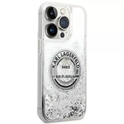 Karl Lagerfeld Etui Karl Lagerfeld KLHCP14XLCRSGRS do iPhone 14 Pro Max 6,7" hardcase Liquid Glitter RSG srebrny/silver Karl Lagerfeld Etui Karl Lagerfeld KLHCP14XLCRSGRS do iPhone 14 Pro Max 6,7" hardcase Liquid Glitter RSG srebrny/silver