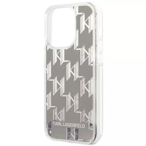 Karl Lagerfeld Etui Karl Lagerfeld KLHCP14XLMNMS do iPhone 14 Pro Max 6,7" hardcase Liquid Glitter Monogram srebrny/silver Karl Lagerfeld Etui Karl Lagerfeld KLHCP14XLMNMS do iPhone 14 Pro Max 6,7" hardcase Liquid Glitter Monogram srebrny/silver