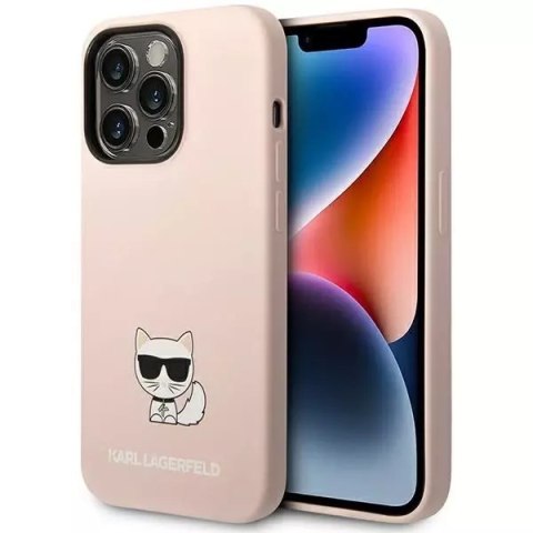 Karl Lagerfeld Etui Karl Lagerfeld KLHCP14XSLCTPI do iPhone 14 Pro Max 6,7" hardcase Silicone Choupette Body jasnoróżowy/light pink Karl Lagerfeld Etui Karl Lagerfeld KLHCP14XSLCTPI do iPhone 14 Pro Max 6,7" hardcase Silicone Choupette Body jasnoróżowy/light pink