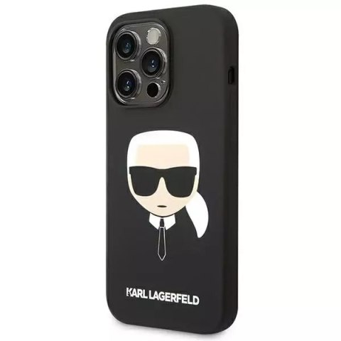 Karl Lagerfeld Etui Karl Lagerfeld KLHCP14XSLKHBK do iPhone 14 Pro Max 6,7" hardcase Silicone Karl`s Head czarny/black Karl Lagerfeld Etui Karl Lagerfeld KLHCP14XSLKHBK do iPhone 14 Pro Max 6,7" hardcase Silicone Karl`s Head czarny/black