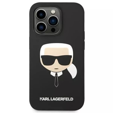 Karl Lagerfeld Etui Karl Lagerfeld KLHCP14XSLKHBK do iPhone 14 Pro Max 6,7" hardcase Silicone Karl`s Head czarny/black Karl Lagerfeld Etui Karl Lagerfeld KLHCP14XSLKHBK do iPhone 14 Pro Max 6,7" hardcase Silicone Karl`s Head czarny/black