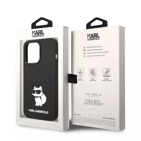 Karl Lagerfeld Etui Karl Lagerfeld KLHCP14XSNCHBCK do iPhone 14 Pro Max 6,7" hardcase Silicone Choupette czarny/black Karl Lagerfeld Etui Karl Lagerfeld KLHCP14XSNCHBCK do iPhone 14 Pro Max 6,7" hardcase Silicone Choupette czarny/black