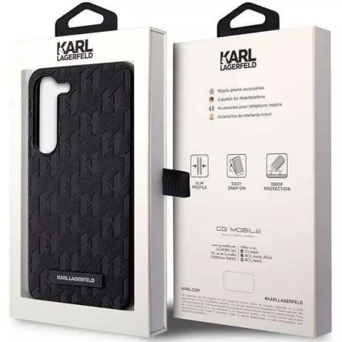 Karl Lagerfeld Karl Lagerfeld KLHCS23MSAKLHPK do Samsung Galaxy S23+ S916 hardcase czarny/black Saffiano Mono Metal Logo Karl Lagerfeld Karl Lagerfeld KLHCS23MSAKLHPK do Samsung Galaxy S23+ S916 hardcase czarny/black Saffiano Mono Metal Logo