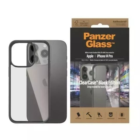 PanzerGlass Etui PanzerGlass ClearCase do iPhone 14 Pro 6.1" Antibacterial czarny/black 0406 PanzerGlass Etui PanzerGlass ClearCase do iPhone 14 Pro 6.1" Antibacterial czarny/black 0406