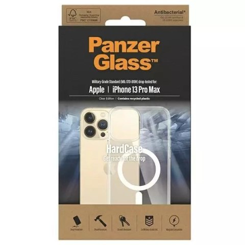 PanzerGlass Etui PanzerGlass HardCase do iPhone 13 Pro Max 6,7" MagSafe Antibacterial Military grade transparent 0431 PanzerGlass Etui PanzerGlass HardCase do iPhone 13 Pro Max 6,7" MagSafe Antibacterial Military grade transparent 0431
