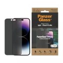 PanzerGlass Szkło PanzerGlass Classic Fit do iPhone 14 Pro Max 6,7" Privacy Screen Protection Antibacterial P2770