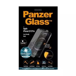 PanzerGlass Szkło PanzerGlass E2E Microfracture do iPhone 12/ 12 Pro CamSlider Case Friendly AntiBacterial czarny/black