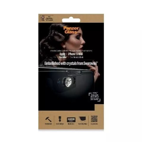 PanzerGlass Szkło PanzerGlass E2E Microfracture do iPhone 13 Mini 5,4" CamSlider Swarovsky Case Friendly AntiBacterial czarny/black 2750 PanzerGlass Szkło PanzerGlass E2E Microfracture do iPhone 13 Mini 5,4" CamSlider Swarovsky Case Friendly AntiBacterial czarny/black 2750