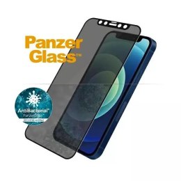 PanzerGlass Szkło PanzerGlass E2E Super+ do iPhone 12 Mini Case Friendly AntiBacterial Microfracture Privacy czarny/black