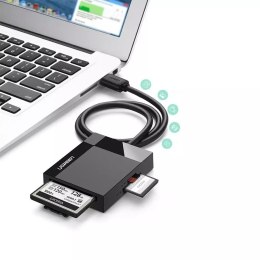 UGreen Czytnik kart pamięci UGREEN USB 3.0 SD / micro SD / CF / MS czarny (30231)