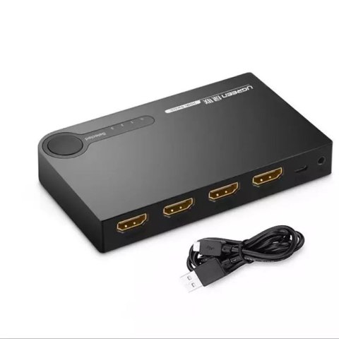 UGreen Ugreen przełącznik rozdzielacz splitter switch HDMI - 3x HDMI 3D 4K 7,5 Gbps 36 bit na kanał czarny (40234) UGreen Ugreen przełącznik rozdzielacz splitter switch HDMI - 3x HDMI 3D 4K 7,5 Gbps 36 bit na kanał czarny (40234)
