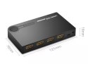 UGreen Ugreen przełącznik rozdzielacz splitter switch HDMI - 3x HDMI 3D 4K 7,5 Gbps 36 bit na kanał czarny (40234)