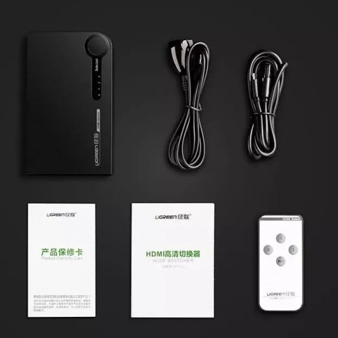 UGreen Ugreen przełącznik rozdzielacz splitter switch HDMI - 3x HDMI 3D 4K 7,5 Gbps 36 bit na kanał czarny (40234) UGreen Ugreen przełącznik rozdzielacz splitter switch HDMI - 3x HDMI 3D 4K 7,5 Gbps 36 bit na kanał czarny (40234)