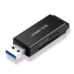 UGreen Ugreen przenośny czytnik kart TF/SD pod USB 3.0 czarny (CM104)