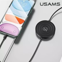 Usams USAMS Ładowarka indukcyjna US-CC096 10W z kablem lightning czarny/black CC96WH01