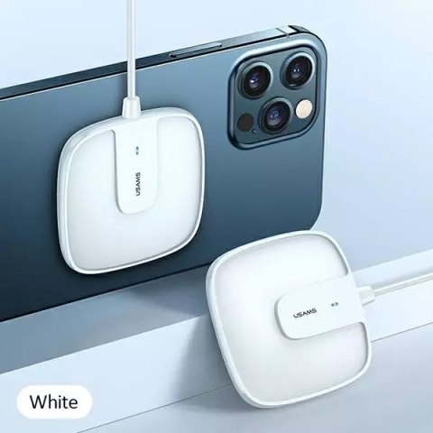 Usams USAMS Ładowarka indukcyjna US-CD159 magnetic W1 15W Extra-thin iPhone 12 series biały/white CD159DZ02 Usams USAMS Ładowarka indukcyjna US-CD159 magnetic W1 15W Extra-thin iPhone 12 series biały/white CD159DZ02