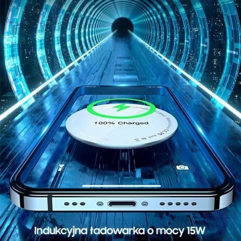 Usams USAMS Ładowarka indukcyjna US-CD160 magnetic W2 15W aluminiowa iPhone 12 series srebrny/silver CD160DZ01 Usams USAMS Ładowarka indukcyjna US-CD160 magnetic W2 15W aluminiowa iPhone 12 series srebrny/silver CD160DZ01
