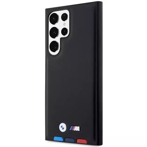 BMW Etui BMW BMHCS23L22PTDK do Samsung Galaxy S23 Ultra S918 Leather Stamp Tricolor czarny/black BMW Etui BMW BMHCS23L22PTDK do Samsung Galaxy S23 Ultra S918 Leather Stamp Tricolor czarny/black