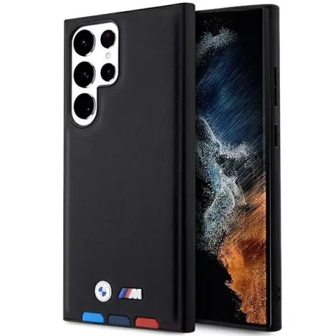 BMW Etui BMW BMHCS23L22PTDK do Samsung Galaxy S23 Ultra S918 Leather Stamp Tricolor czarny/black BMW Etui BMW BMHCS23L22PTDK do Samsung Galaxy S23 Ultra S918 Leather Stamp Tricolor czarny/black