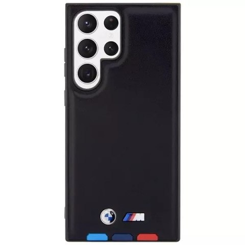 BMW Etui BMW BMHCS23L22PTDK do Samsung Galaxy S23 Ultra S918 Leather Stamp Tricolor czarny/black BMW Etui BMW BMHCS23L22PTDK do Samsung Galaxy S23 Ultra S918 Leather Stamp Tricolor czarny/black