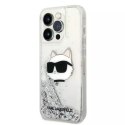 Karl Lagerfeld Etui Karl Lagerfeld KLHCP14XLNCHCS do iPhone 14 Pro Max 6,7" hardcase Glitter Choupette Head srebrny/silver