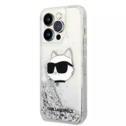 Karl Lagerfeld Etui Karl Lagerfeld KLHCP14XLNCHCS do iPhone 14 Pro Max 6,7" hardcase Glitter Choupette Head srebrny/silver Karl Lagerfeld Etui Karl Lagerfeld KLHCP14XLNCHCS do iPhone 14 Pro Max 6,7" hardcase Glitter Choupette Head srebrny/silver