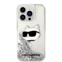 Karl Lagerfeld Etui Karl Lagerfeld KLHCP14XLNCHCS do iPhone 14 Pro Max 6,7" hardcase Glitter Choupette Head srebrny/silver