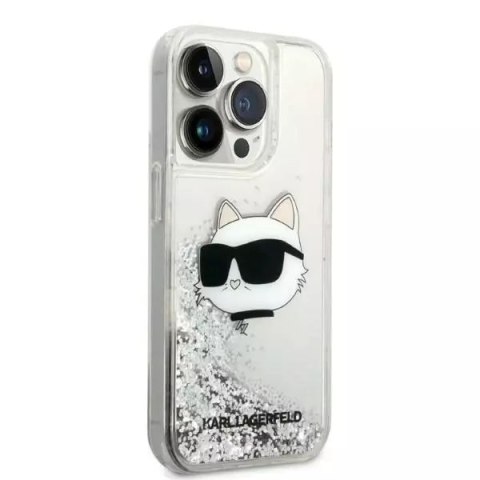 Karl Lagerfeld Etui Karl Lagerfeld KLHCP14XLNCHCS do iPhone 14 Pro Max 6,7" hardcase Glitter Choupette Head srebrny/silver Karl Lagerfeld Etui Karl Lagerfeld KLHCP14XLNCHCS do iPhone 14 Pro Max 6,7" hardcase Glitter Choupette Head srebrny/silver