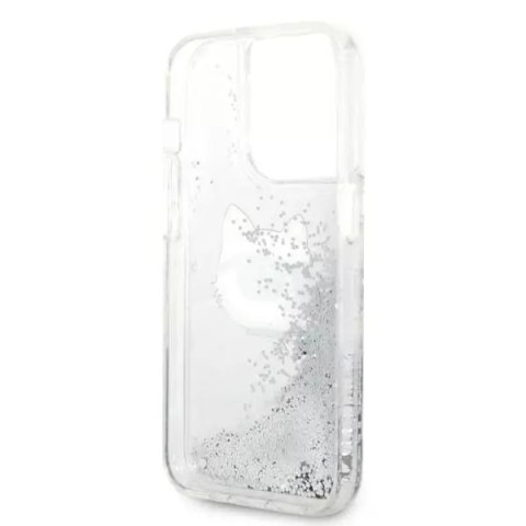 Karl Lagerfeld Etui Karl Lagerfeld KLHCP14XLNCHCS do iPhone 14 Pro Max 6,7" hardcase Glitter Choupette Head srebrny/silver Karl Lagerfeld Etui Karl Lagerfeld KLHCP14XLNCHCS do iPhone 14 Pro Max 6,7" hardcase Glitter Choupette Head srebrny/silver